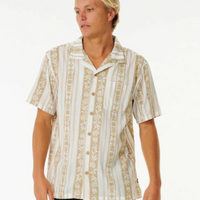 RIP CURL TOPANGA VERT STRIPE SHIRT - BONE