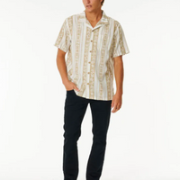 RIP CURL TOPANGA VERT STRIPE SHIRT - BONE