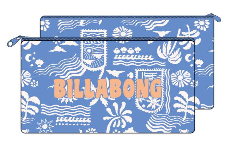 BILLABONG ISLAND SUN SML PENCIL CASE BLUE