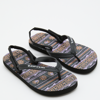 RIP CURL BOYS PURE SURF BLOOM THONGS - BLACK
