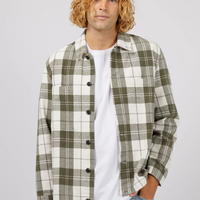 SILENT THEORY MENS STUDIO OVERSHIRT - OLIVE