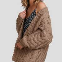 BILLABONG ITS ME CARDIGAN - TOASTED COCONUT