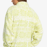 ROXY JIVE TALKING HALF ZIP POLAR FLEECE - EGRET BAJA DE LA CRUZ