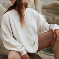 ROXY IN THE MORNING SUNRISE CREW NECK SWEATSHIRT - BRAZILIAN SAND