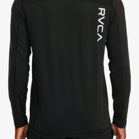 RVCA SPORT VENT LONG SLEEVE HALF ZIP - BLACK