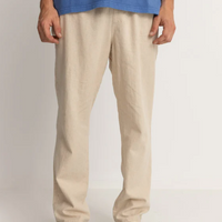 RHYTHM MENS LINEN JAM PANT - BONE