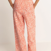 RHYTHM ISLANDER FLORAL DRAWSTRING PANT - CORAL