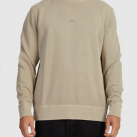 RVCA MENS SMALLS CREW JUMPER - MUSHROOM
