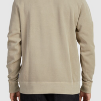 RVCA MENS SMALLS CREW JUMPER - MUSHROOM