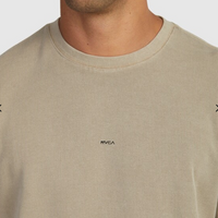 RVCA MENS SMALLS CREW JUMPER - MUSHROOM