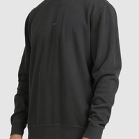 RVCA MENS SMALLS CREW JUMPER - WASHED BLACK