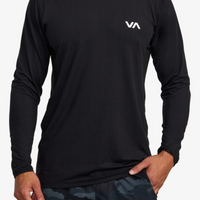 RVCA SPORT VENT LONG SLEEVE SHIRT - BLACK