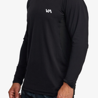 RVCA SPORT VENT LONG SLEEVE SHIRT - BLACK