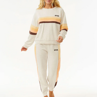 RIP CURL SURF REVIVAL PANELLED CREW - OATMEAL MARLE