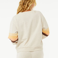 RIP CURL SURF REVIVAL PANELLED CREW - OATMEAL MARLE