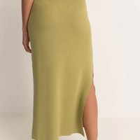 RHYTHM HORIZON KNIT MIDI SKIRT - PALM