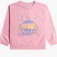 ROXY GIRLS MORNING HIKE PULLOVER SWEATSHIRT - PRISM PINK