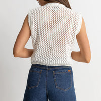 RHYTHM SEASHELL KNIT VEST - CREAM