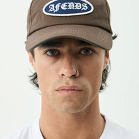 AFENDS SUMMIT RECYCLED FIVE PANEL CAP - COFFEE