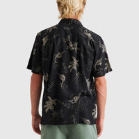 QUIKSILVER MENS BIMINI TWIST SHORT SLEEVE SHIRT - BLACK BIMINI TWIST