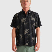 QUIKSILVER MENS BIMINI TWIST SHORT SLEEVE SHIRT - BLACK BIMINI TWIST