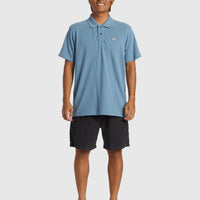 QUIKSILVER MENS DNA POLO SHIRT - BLUE SHADOW