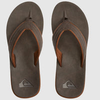 QUIKSILVER MENS CARVER NUBUCK SANDALS - DEMITASSE SOLID