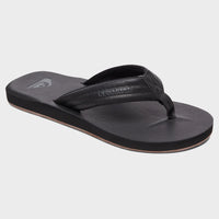 QUIKSILVER CARVER NUBUCK SANDALS - SOLID BLACK