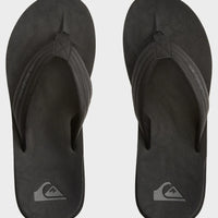 QUIKSILVER CARVER NUBUCK SANDALS - SOLID BLACK