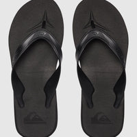 QUIKSILVER CARVER II DELUXE SANDALS - BLACK/BLACK/BROWN