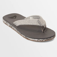 QUIKSILVER CARVER SUEDE RECYCLED SANDALS - GREY 3