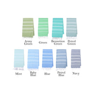 Handwoven Turkish Cotton Baby Blue / Beach Towel