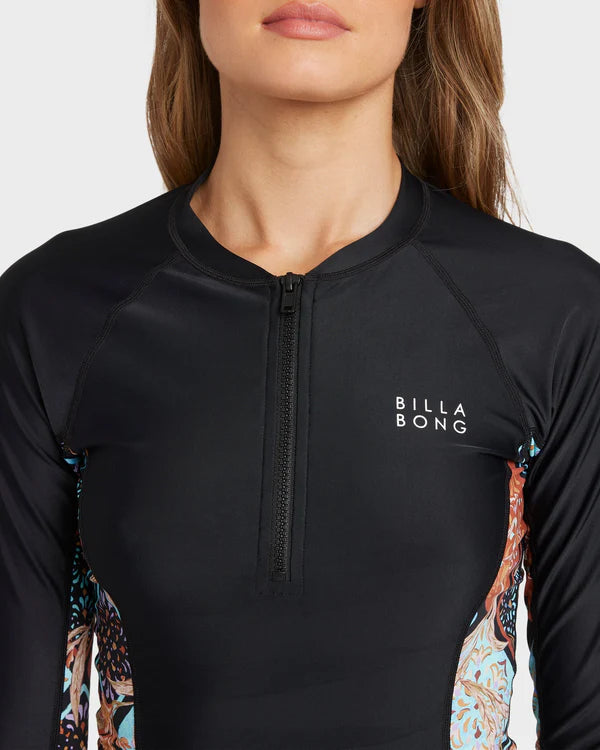 BILLABONG FOREVER FOLK REEF BREAK SHIRT - BLACK PEBBLE