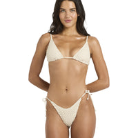 BILLABONG TWISTED TIDES TIE SIDE DIPPI BIKINI BOTTOM - WHITE CAP