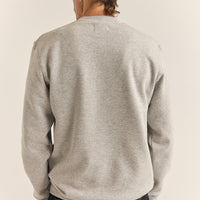 RHYTHM BRAND FLEECE CREW - GREY HEATHER