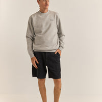 RHYTHM BRAND FLEECE CREW - GREY HEATHER
