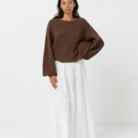 RHYTHM CLASSIC KNIT JUMPER - CHOCOLATE