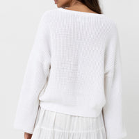 RHYTHM CLASSIC KNIT JUMPER - WHITE