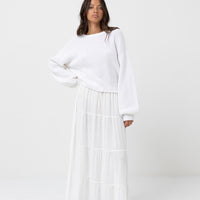 RHYTHM CLASSIC KNIT JUMPER - WHITE