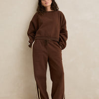 RHYTHM CONTRAST SWEATSHIRT - BROWN
