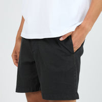 SILENT THEORY ELASTIC WAIST SHORT - BLACK