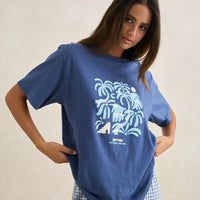 RHYTHM ISLAND OVERSIZED TEE - INDIGO