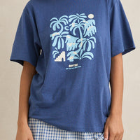 RHYTHM ISLAND OVERSIZED TEE - INDIGO