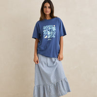 RHYTHM ISLAND OVERSIZED TEE - INDIGO
