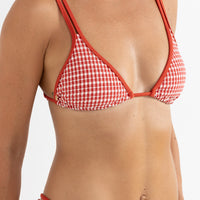 RHYTHM LOLA CHECK DOUBLE STRAP SLIDE TRI TOP - FIRE