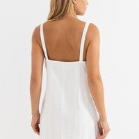 RHYTHM NIKO SLIP DRESS - WHITE