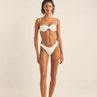 RHYTHM BRIGHTON EYELET PICO HI CUT PANT - IVORY