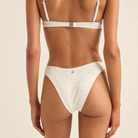 RHYTHM BRIGHTON EYELET PICO HI CUT PANT - IVORY