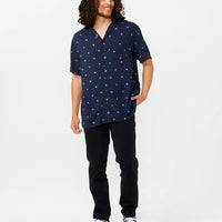RIP CURL HOFFMAN MICRO S/S SHIRT - NAVY