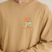 RHYTHM TIGER VINTAGE LONG SLEEVE T-SHIRT - SAND